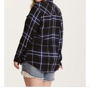 Torrid plaid button down